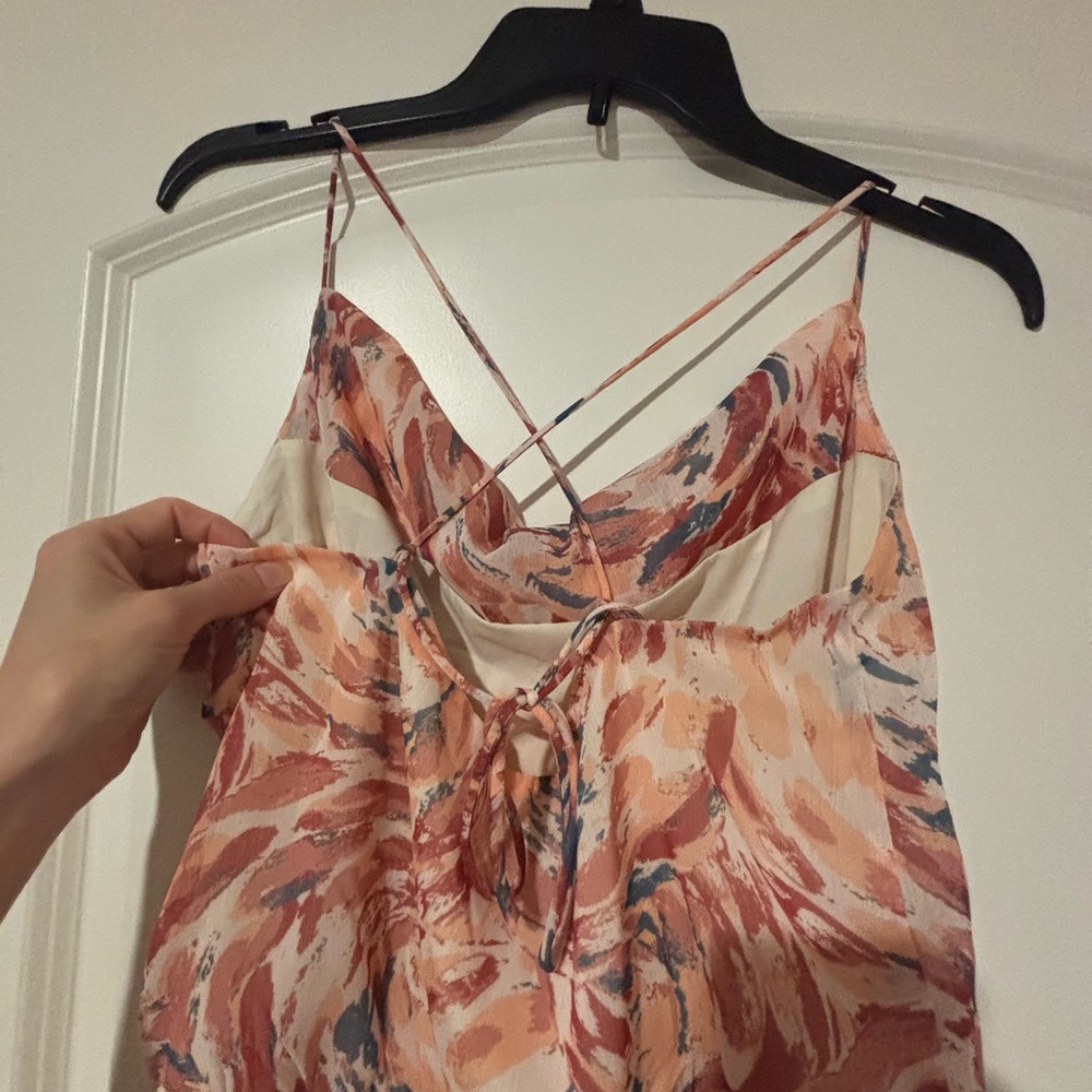 3 Piece Set! Sage Skirt | Crop Top | Bodysuit with Multicolor Brushstroke Design - Picture 5 of 10